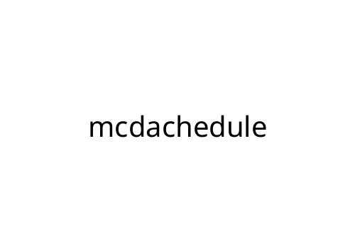 mcdachedule