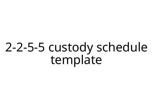 2-2-5-5 custody schedule template